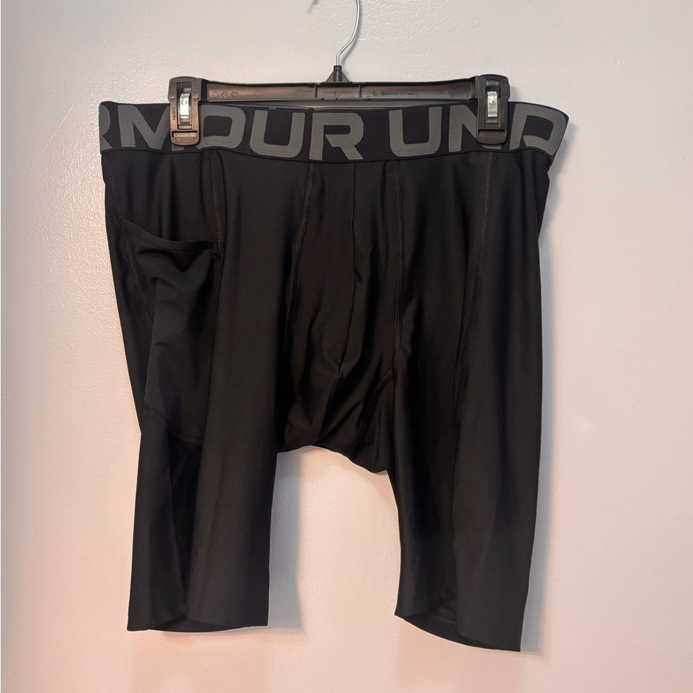 Under Armour Heat Gear Black Men's Compression Shorts Sz XXL. NWT
